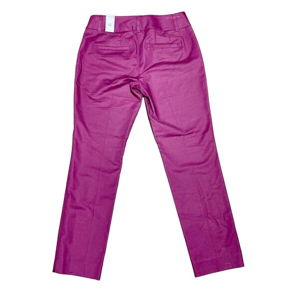 WHBM Signature Smooth Stretch Burgundy Slim Ankle Pants Size 2 NWT - Picture 5 of 9